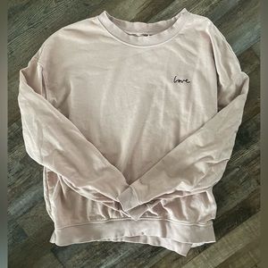 H&M “love” embroidered pullover